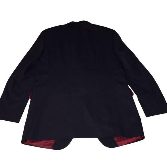 Hart Schaffner Marx Pewter Buttons Blue Blazer Wool Sport Coat Jacket Size 44L - Picture 10 of 13